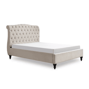 Ailsa Natural Fabric Button Back Bed Frame