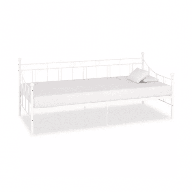 Simply Beds® Cream Metal Day Bed Euro Single