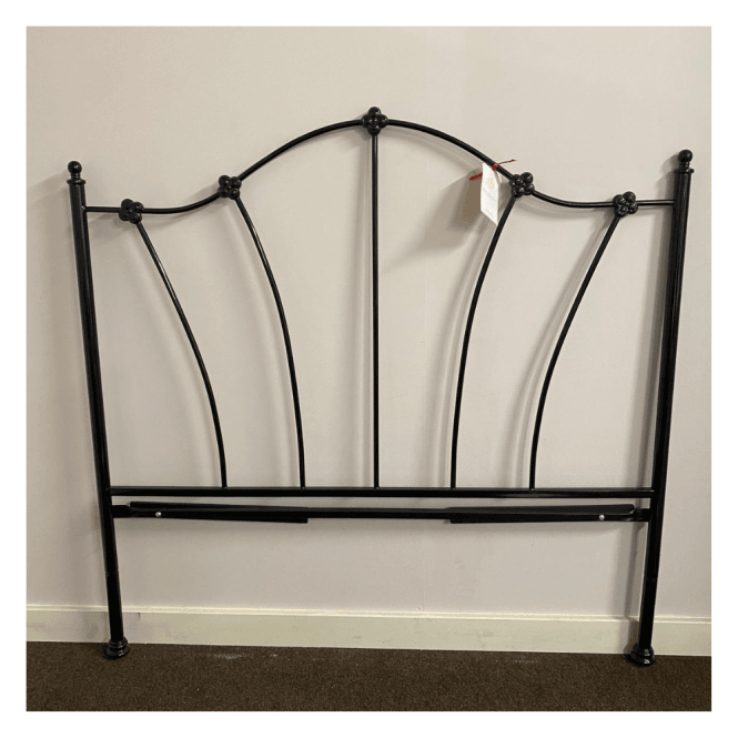 Simply Beds® Double Thorpe OBC Wrought Iron Black Gloss Headboard
