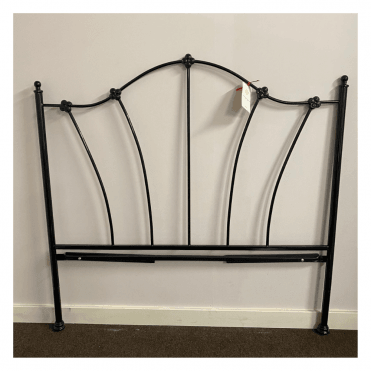 Double Thorpe OBC Wrought Iron Black Gloss Headboard