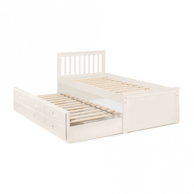 Simply Beds® Erika White Guest Bed with Drawers 