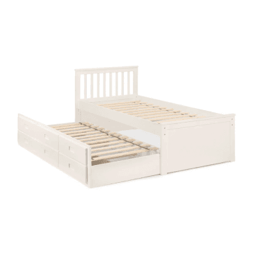 Erika White Guest Bed with Drawers 