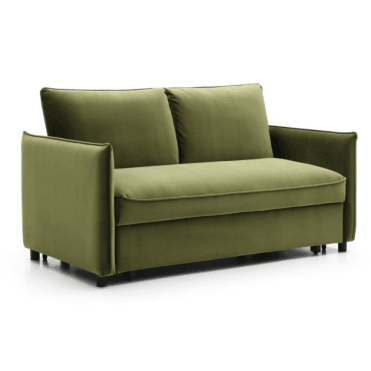 Ernie Velvet Green Sofa Bed