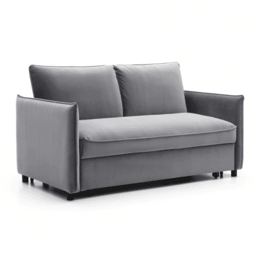 Ernie Velvet Grey Sofa Bed