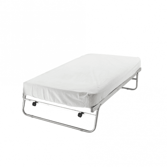 Simply Beds® Single 3'0 Silver Metal Trundle Under Bed