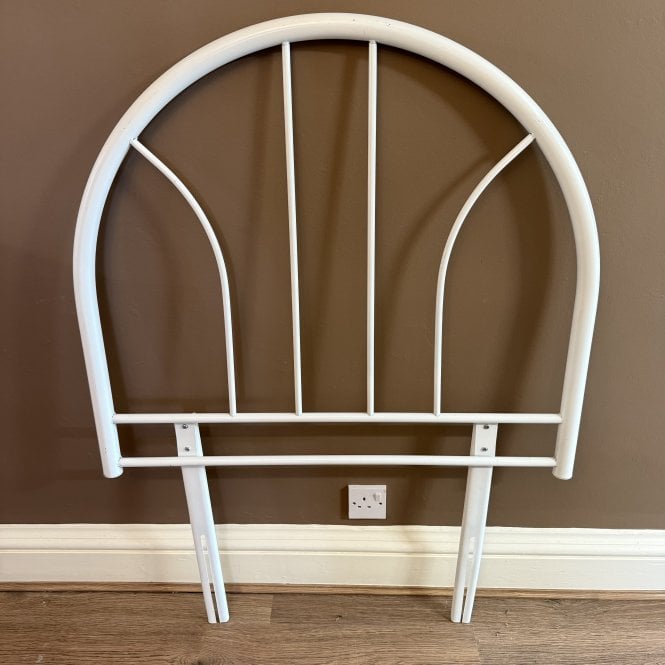Simply Beds® Single Arched White Metal Headboard