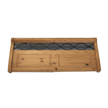 Small Double Siena Pine & Wrought Iron Headboard 