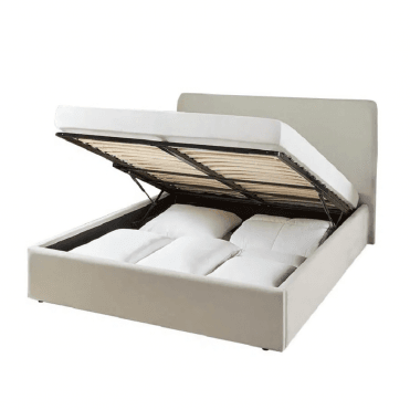 William Ecru Ottoman Bed Frame