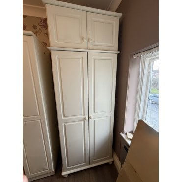 Tall 2 Door Snowdon White Robe with Top Box